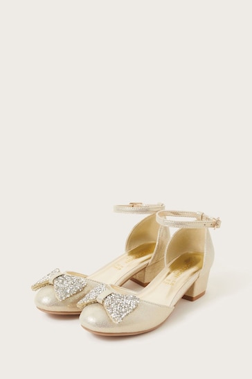 Monsoon Gold Dazzle Bow Two Part Heels