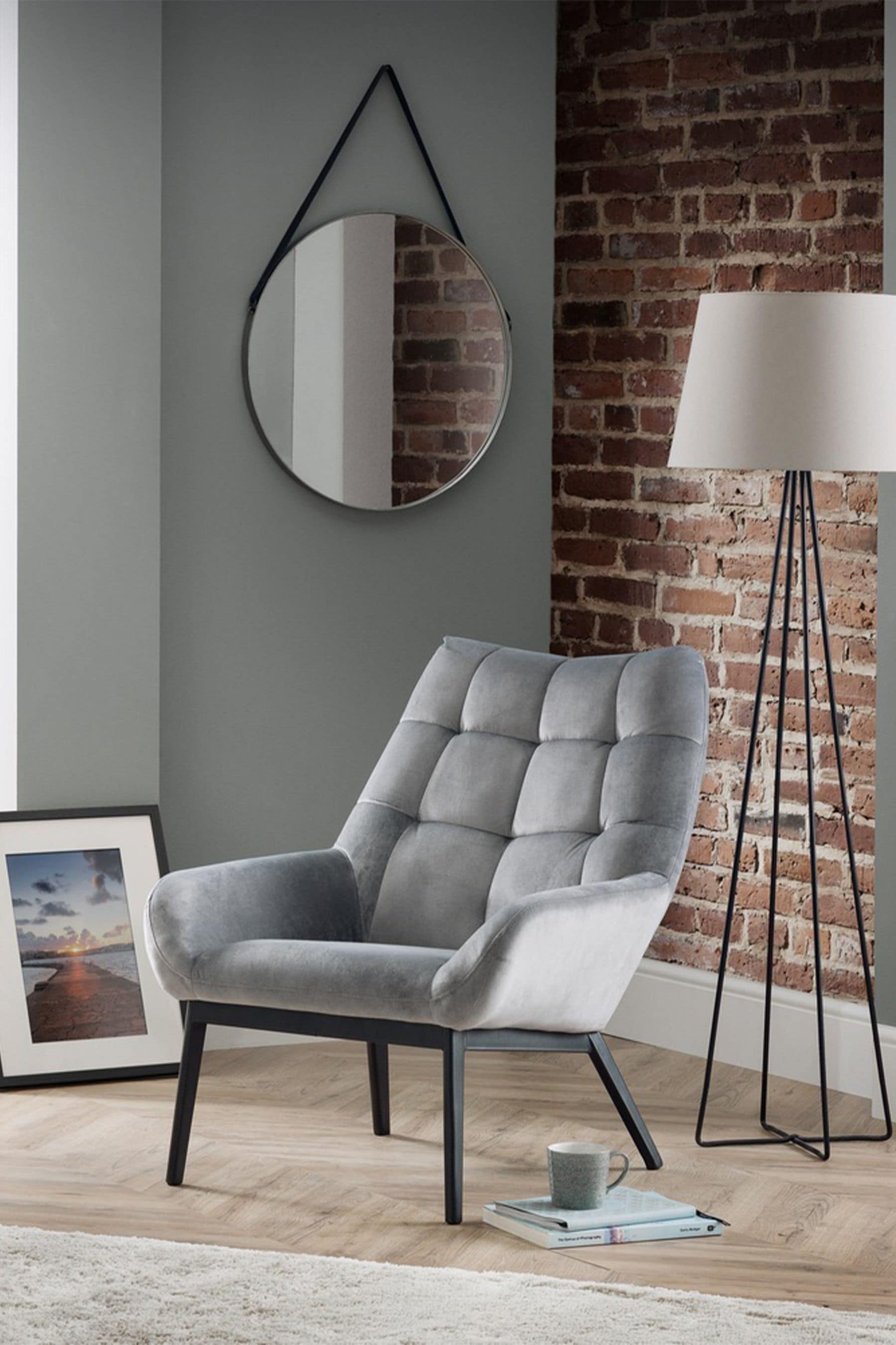 Next grey on sale velvet chair