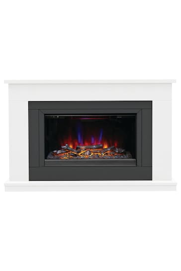 Be Modern White Carter 52 Micro Marble Electric Fireplace