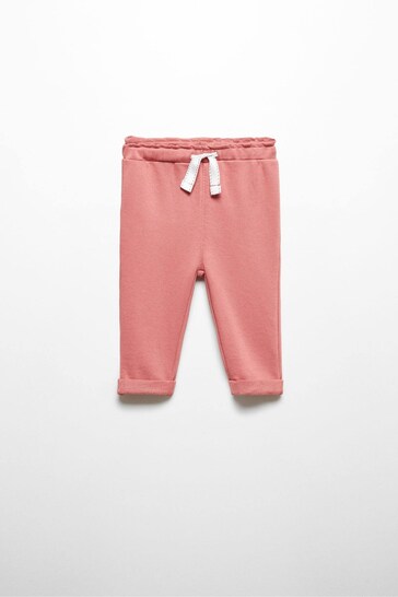 Mango Kids Cotton Jogger-Style Trousers