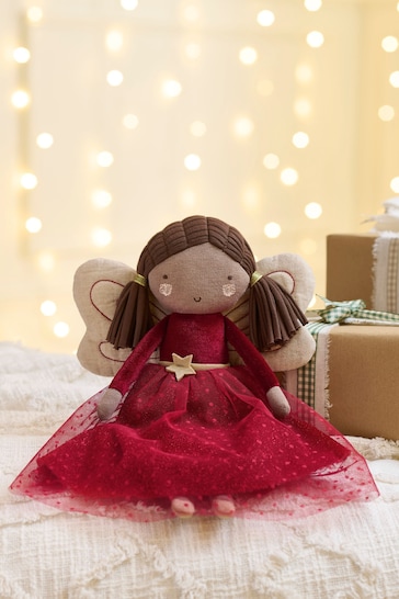 Mamas & Papas Red Christmas Soft Toy Fairy