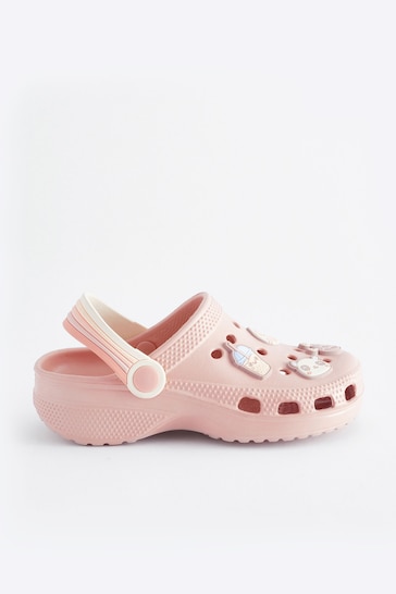 Pink Character Badge Clogs