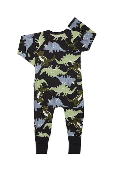 Bonds Dinosaur Print Zip Black Sleepsuit