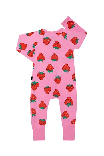Bonds Red Strawberry Fruit Print Zip Sleepsuit