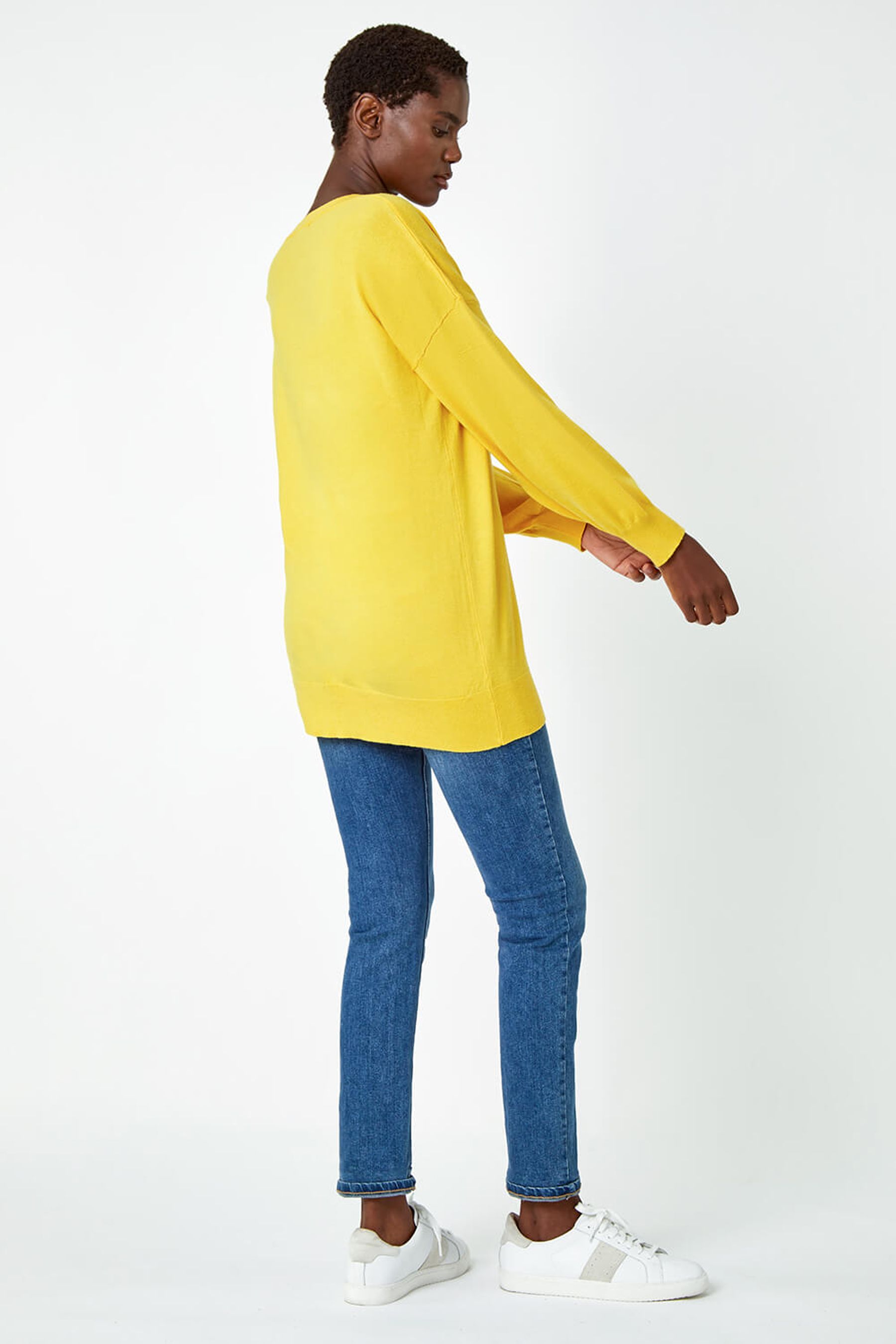Buy Roman Yellow V Neck Long Sleeve Jumper from the Next UK online
