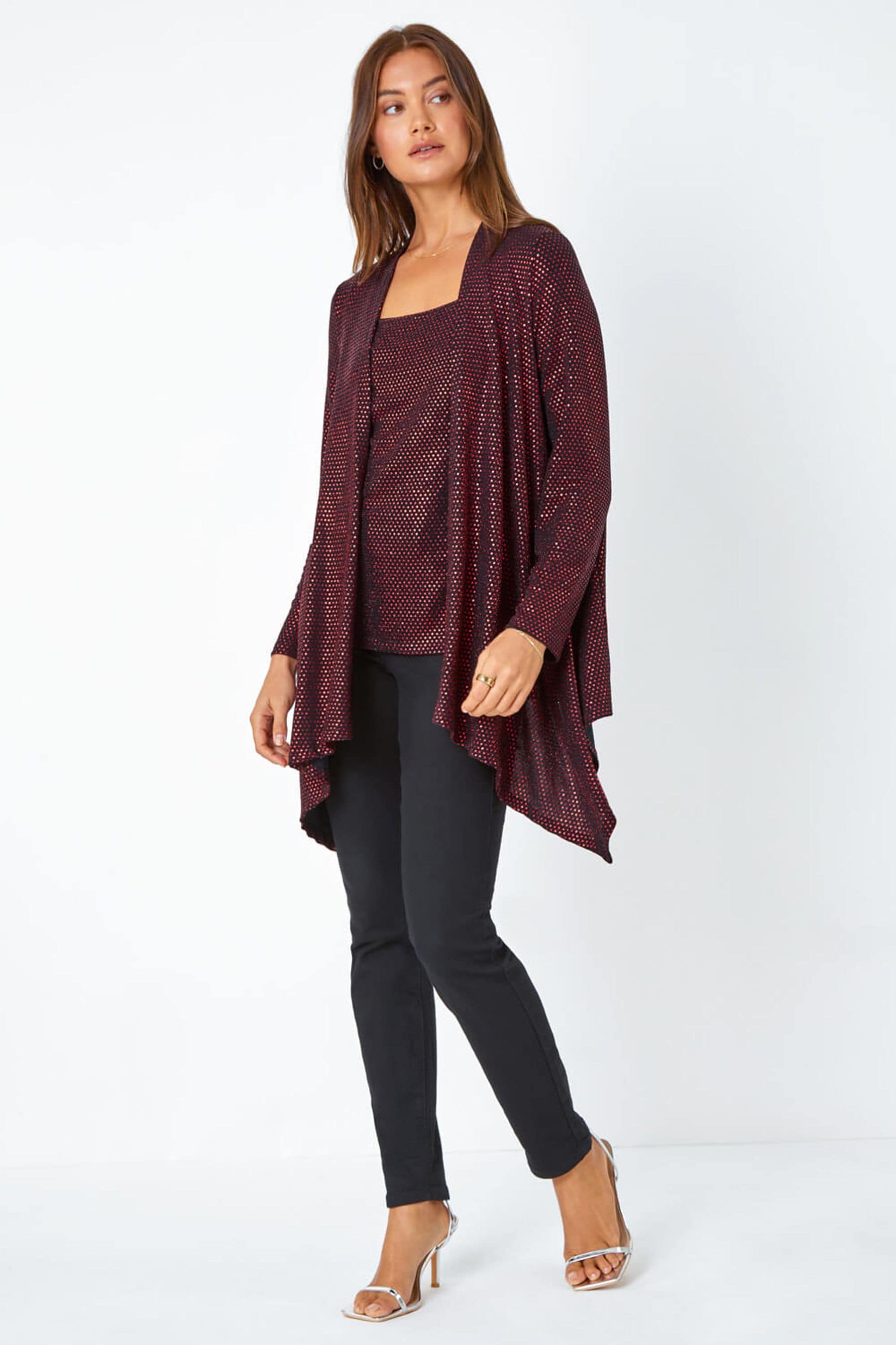 Red sparkly hotsell cardigan