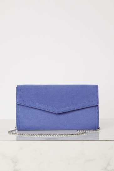 Lipsy Cobalt Blue Foldover Ocassion Envelope Clutch Bag
