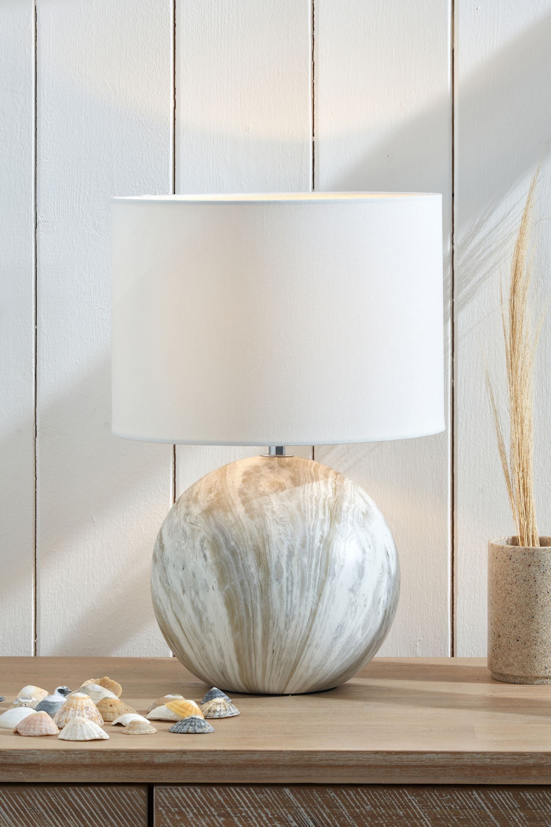 Pacific Grey Viejo Stone Effect Ceramic Table Lamp