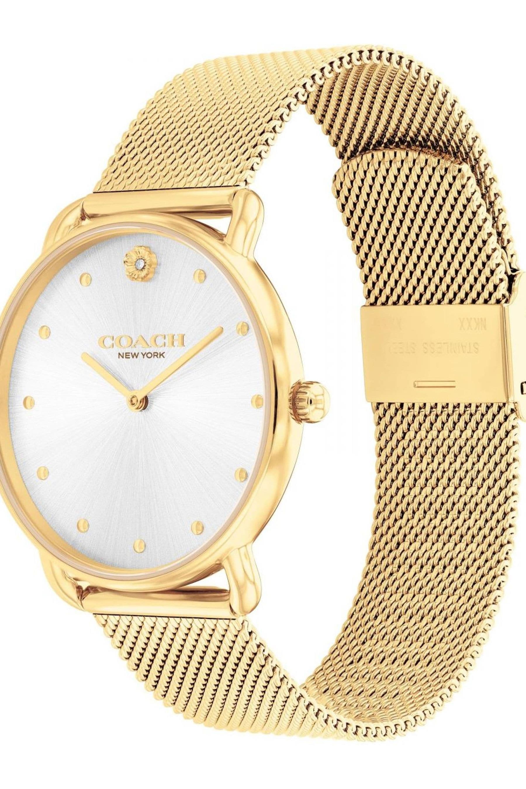 Buy COACH Ladies Gold Tone Elliot Watch from the Next UK online shop