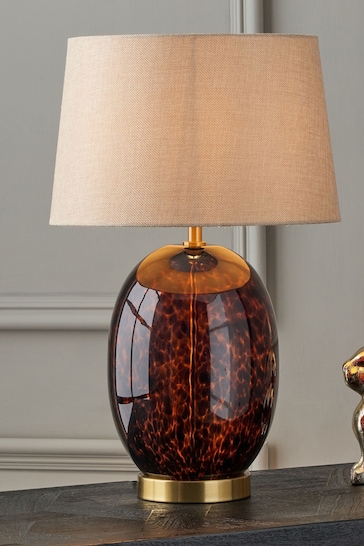 Pacific Brown Lucien Glass Tall Table Lamp