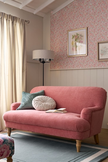 Laura Ashley Baron Chenille Old Rose Pink Clipsham Sofa