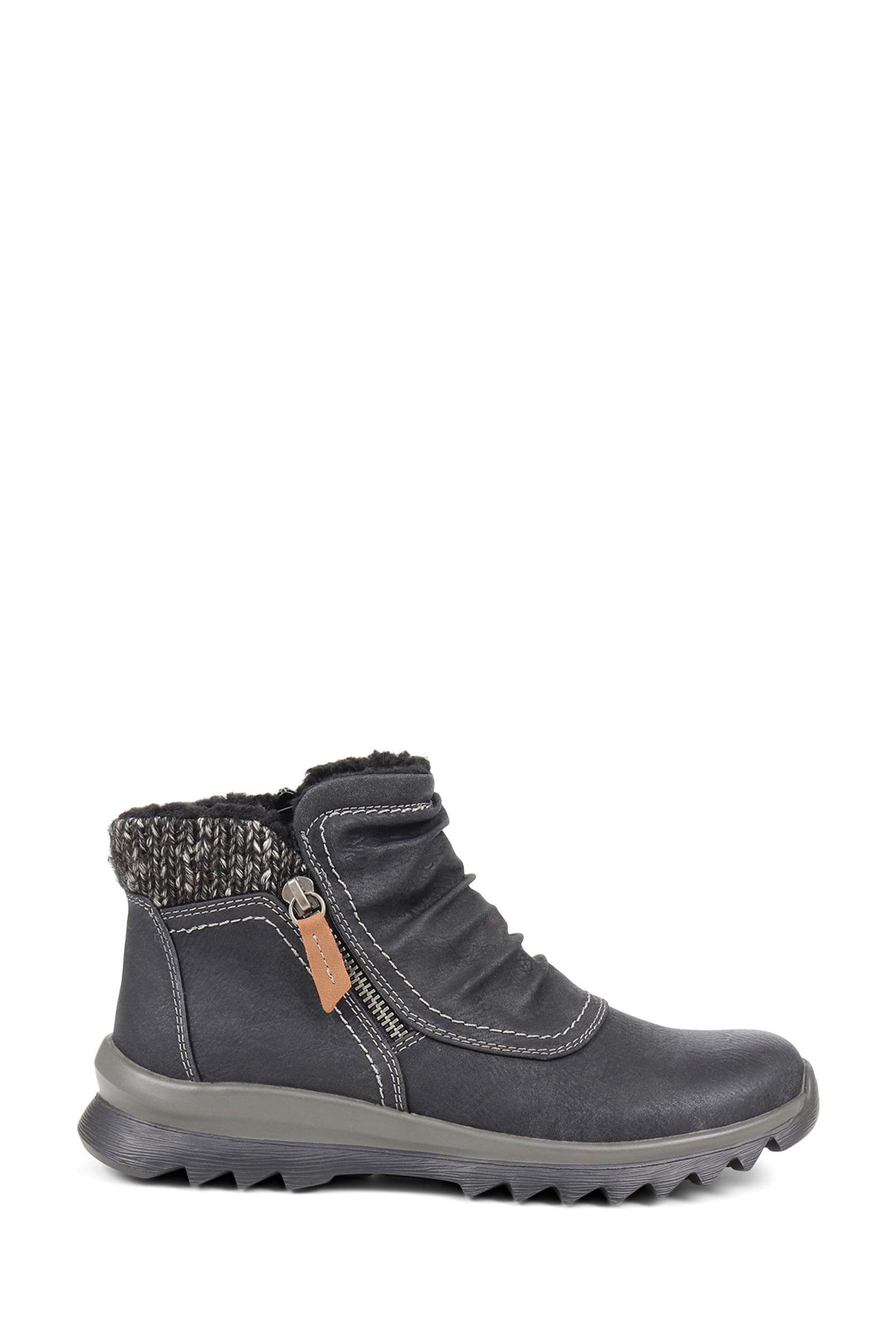 Leather knit sweater cuff deals ankle boots