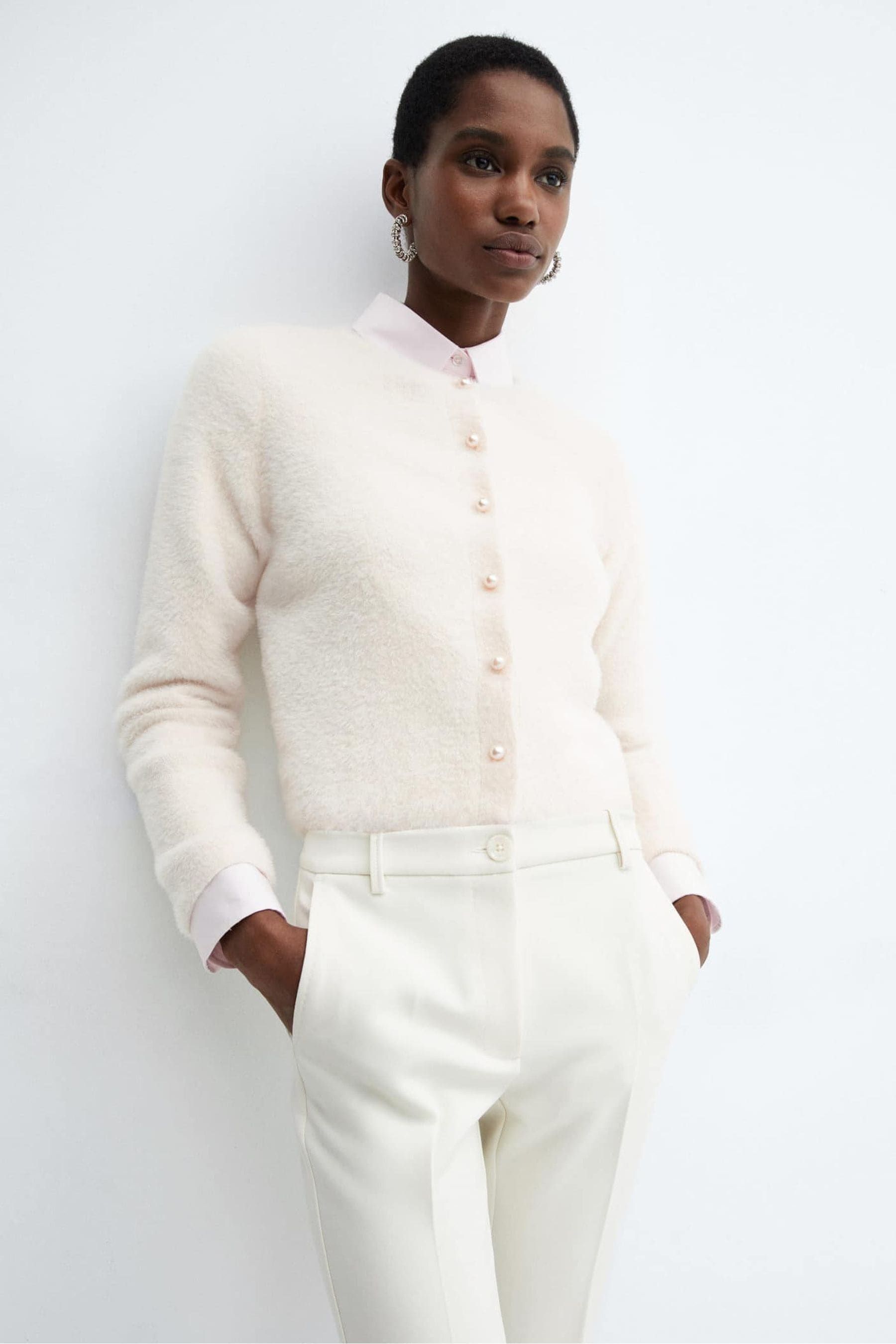 Mango cream cardigan 2025