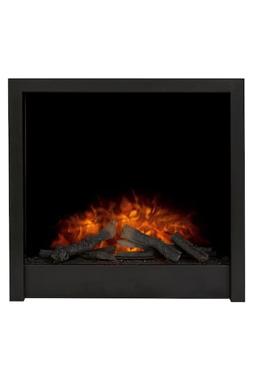 Acantha Black Large Ontario Electric Inset Fire