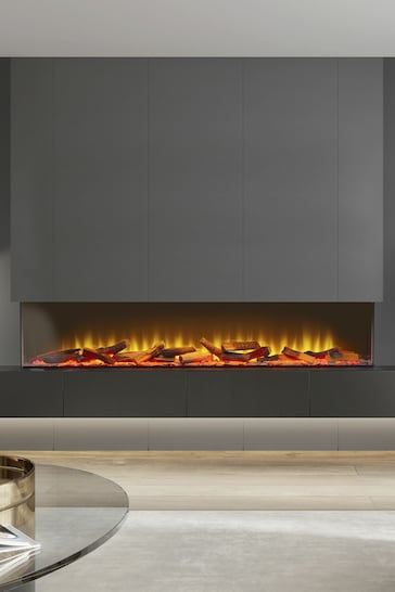 Acantha Black Aspire 150 Panoramic Media Wall Electric Fire