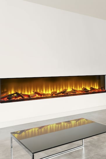 Acantha Black Aspire 200 Panoramic Media Wall Electric Fire
