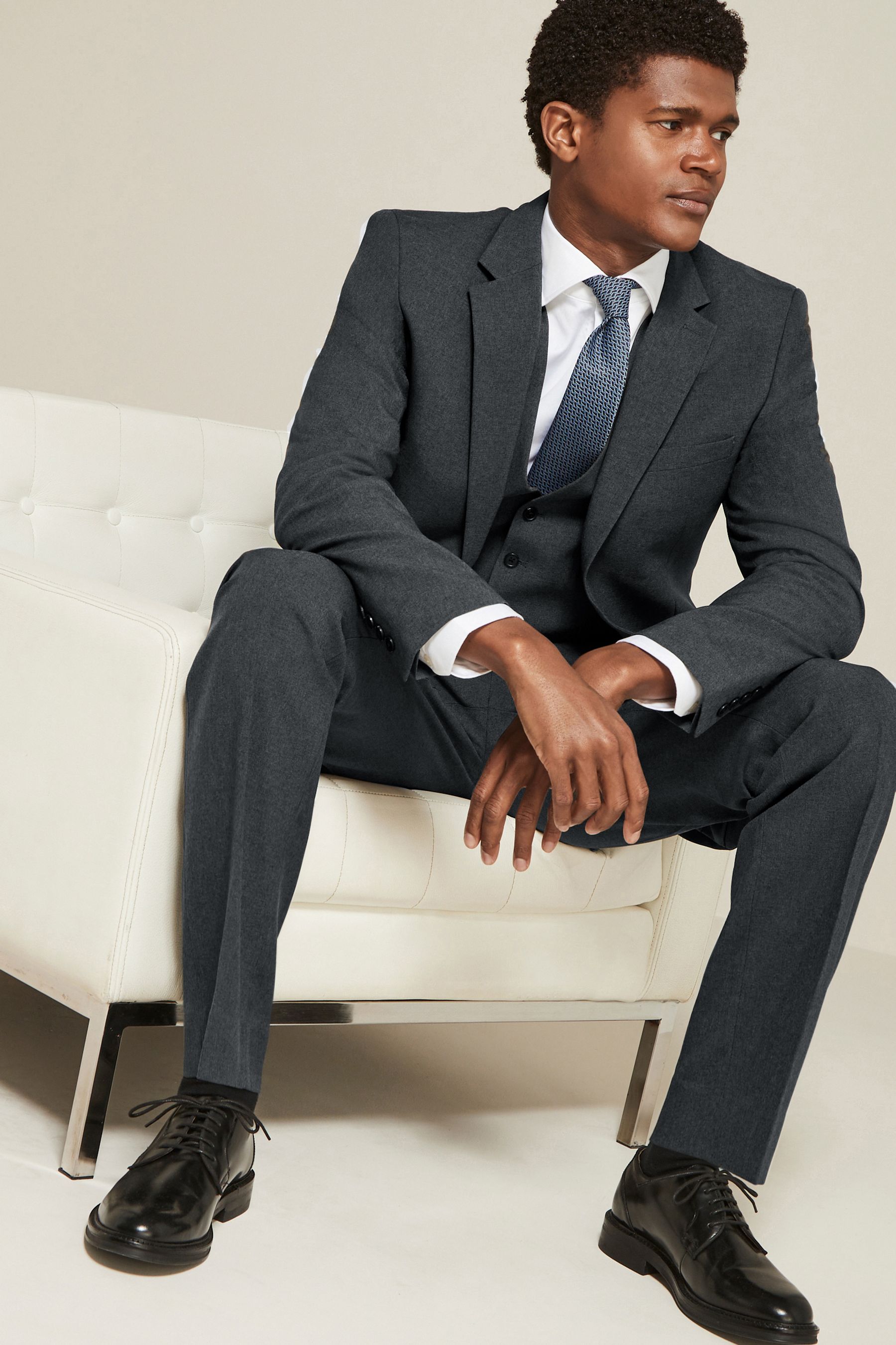 Buy Charcoal Grey Slim Fit Essential Suit Jacket from the Next UK online shop