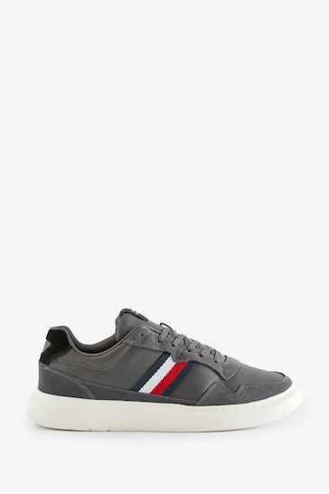 Tommy Hilfiger Silver Mix Stripes Sneakers