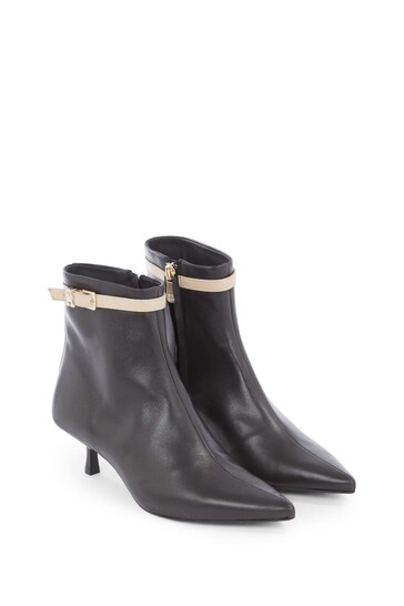 Tommy Hilfiger Leather Pointed Black Boots