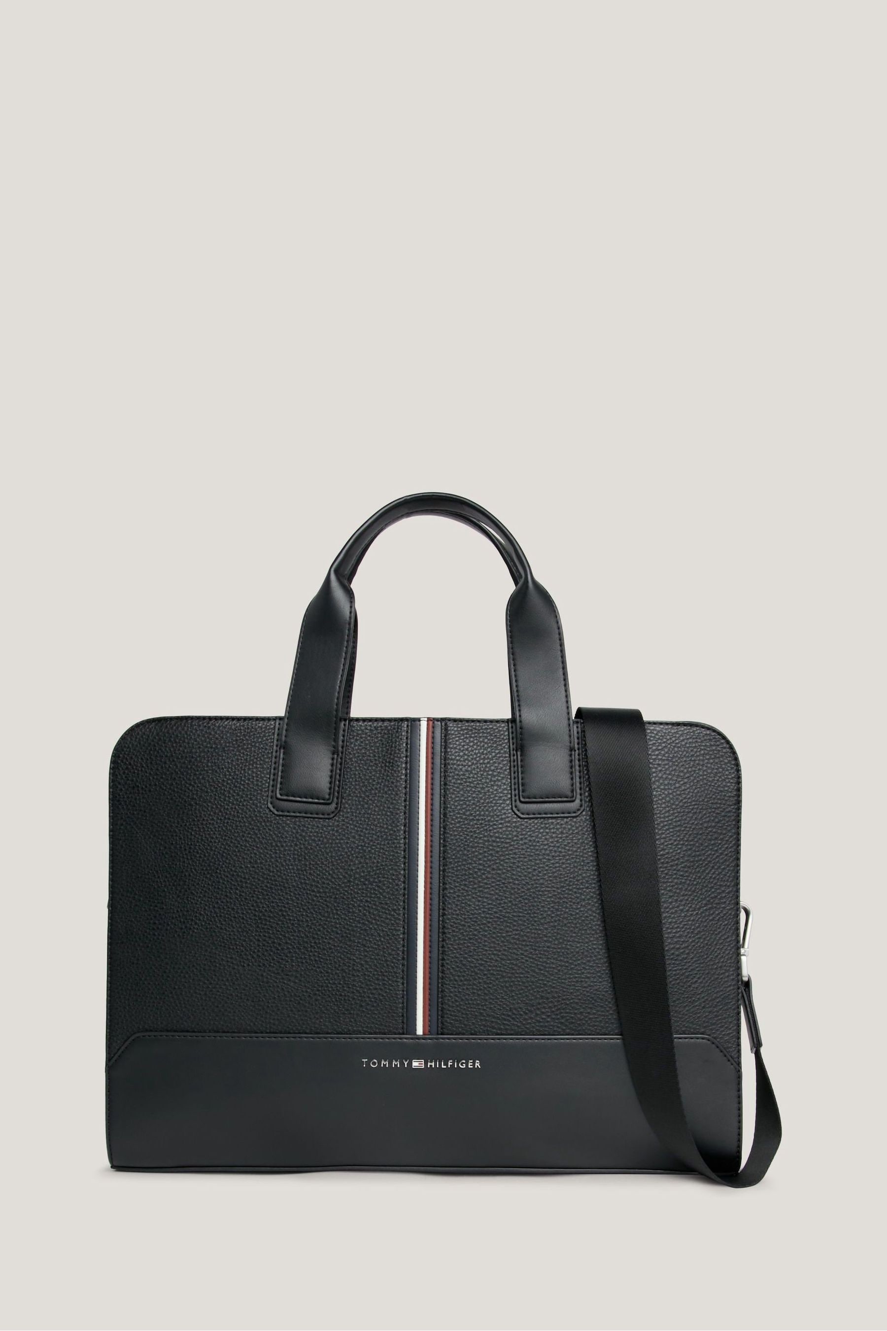 Buy Tommy Hilfiger Central Slim Black Computer Bag from the Next