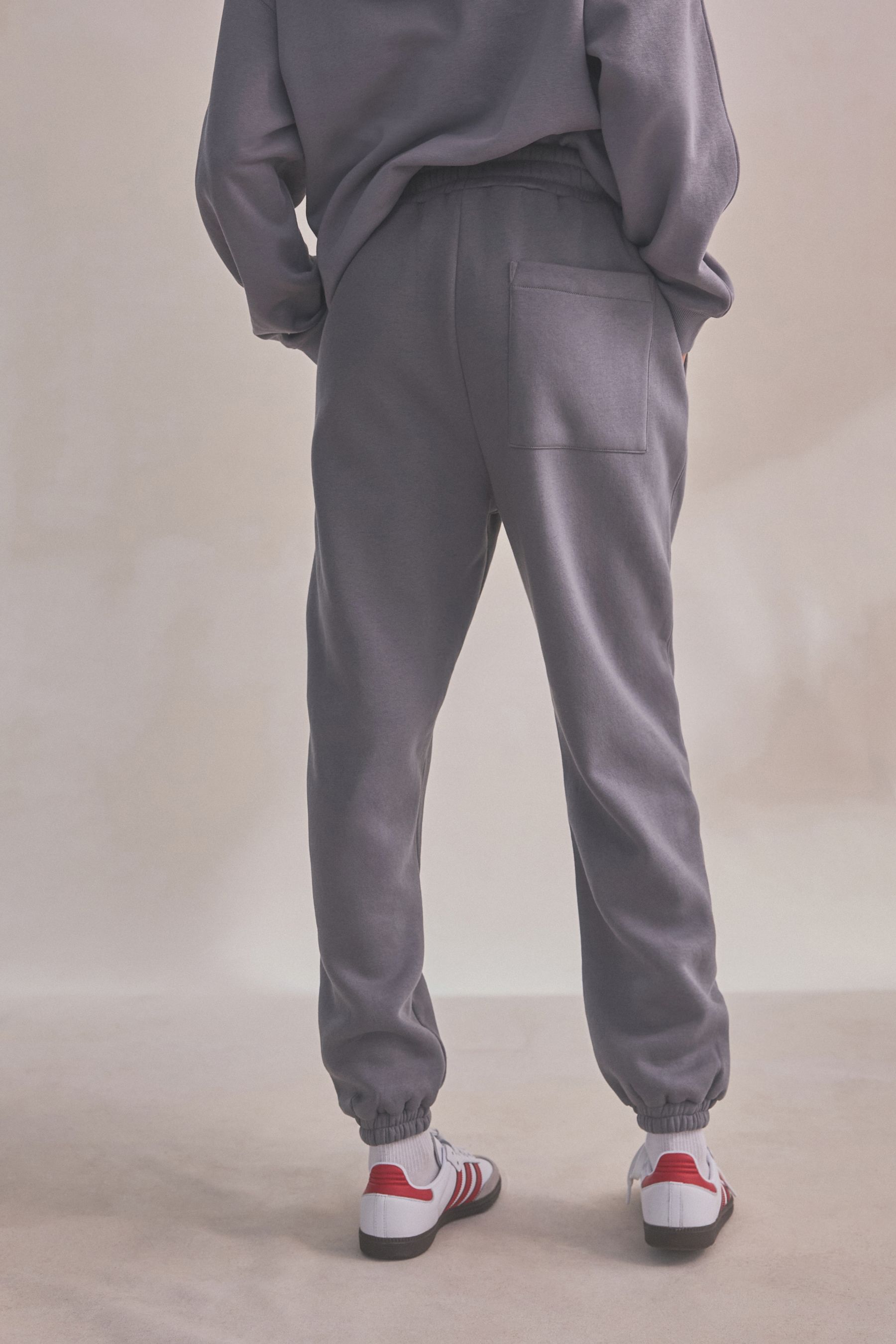 Grey top cotton joggers