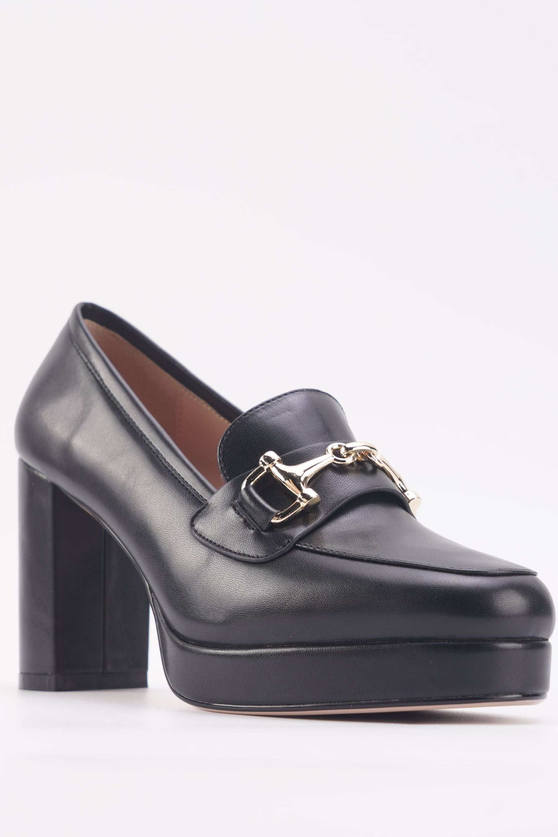 Buy Nine West Womens Tante Black Block Heel Loafers with Chain