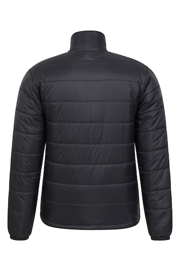Mountain Warehouse Black Mens Essentials Water Resistant Padded Jacket