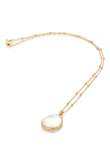 Hot Diamonds HD X JJ Gold Tone Calm Mother Of Pearl Pendant Necklace