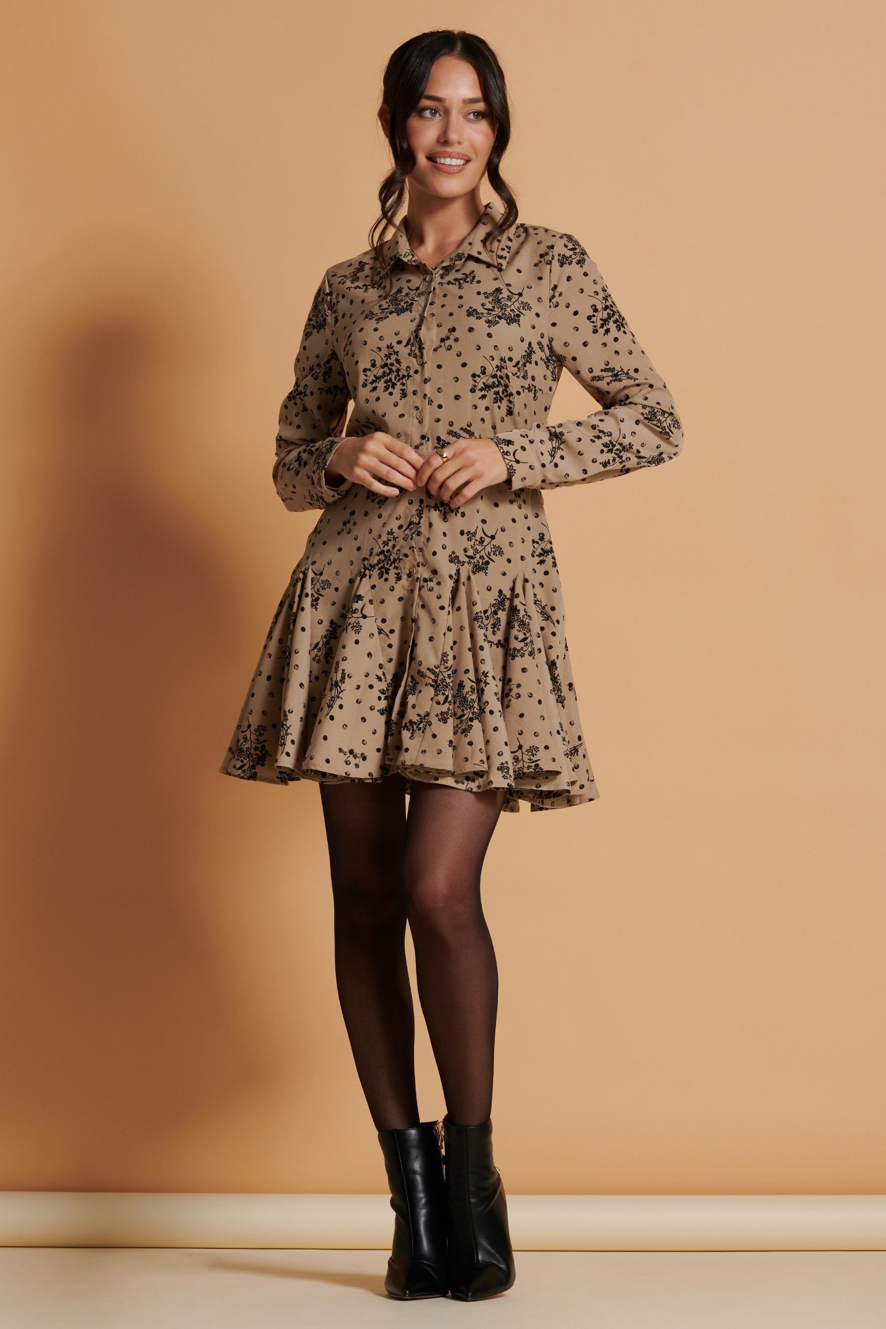 Fit flare shirt dress hotsell