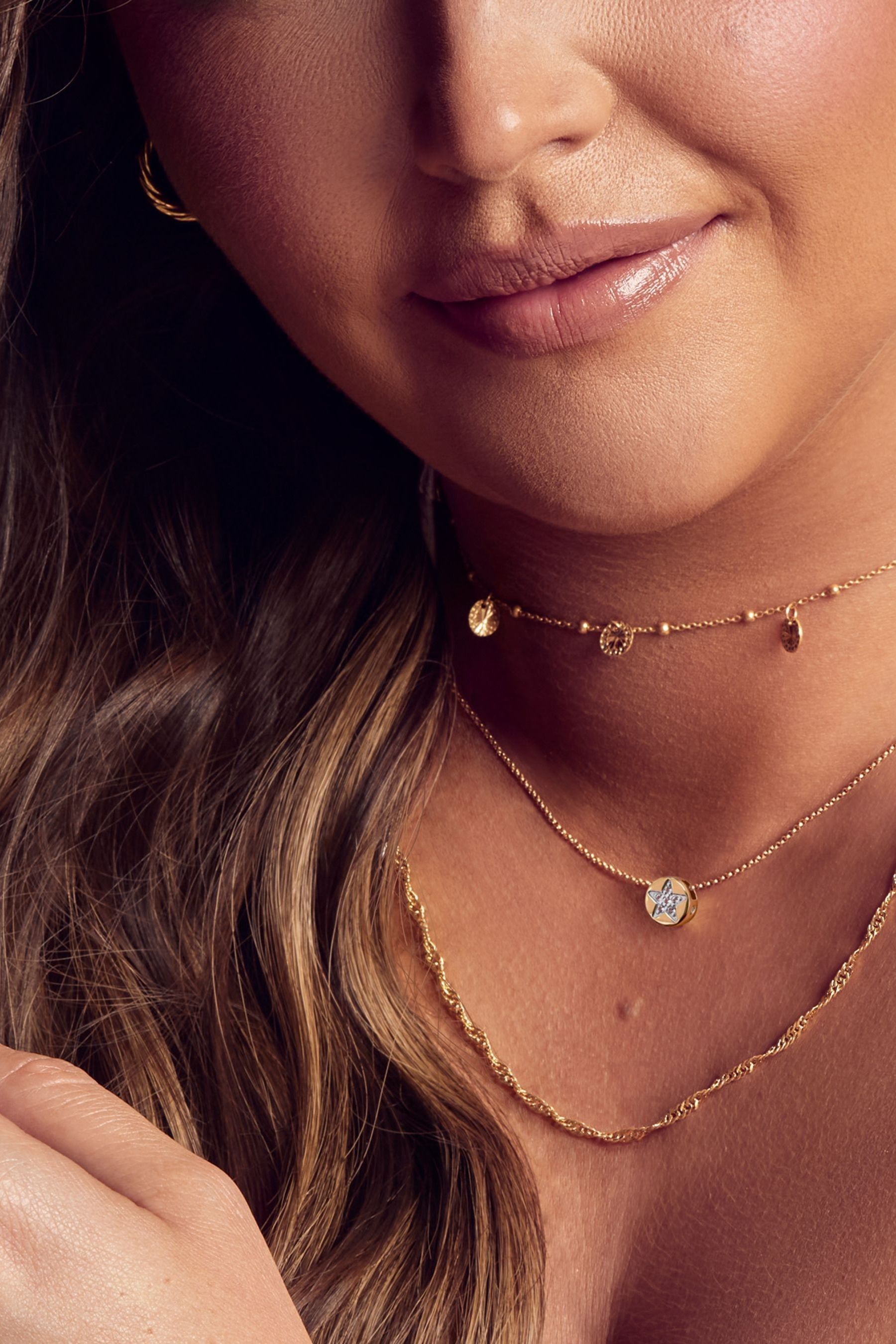 Hot diamonds online star necklace