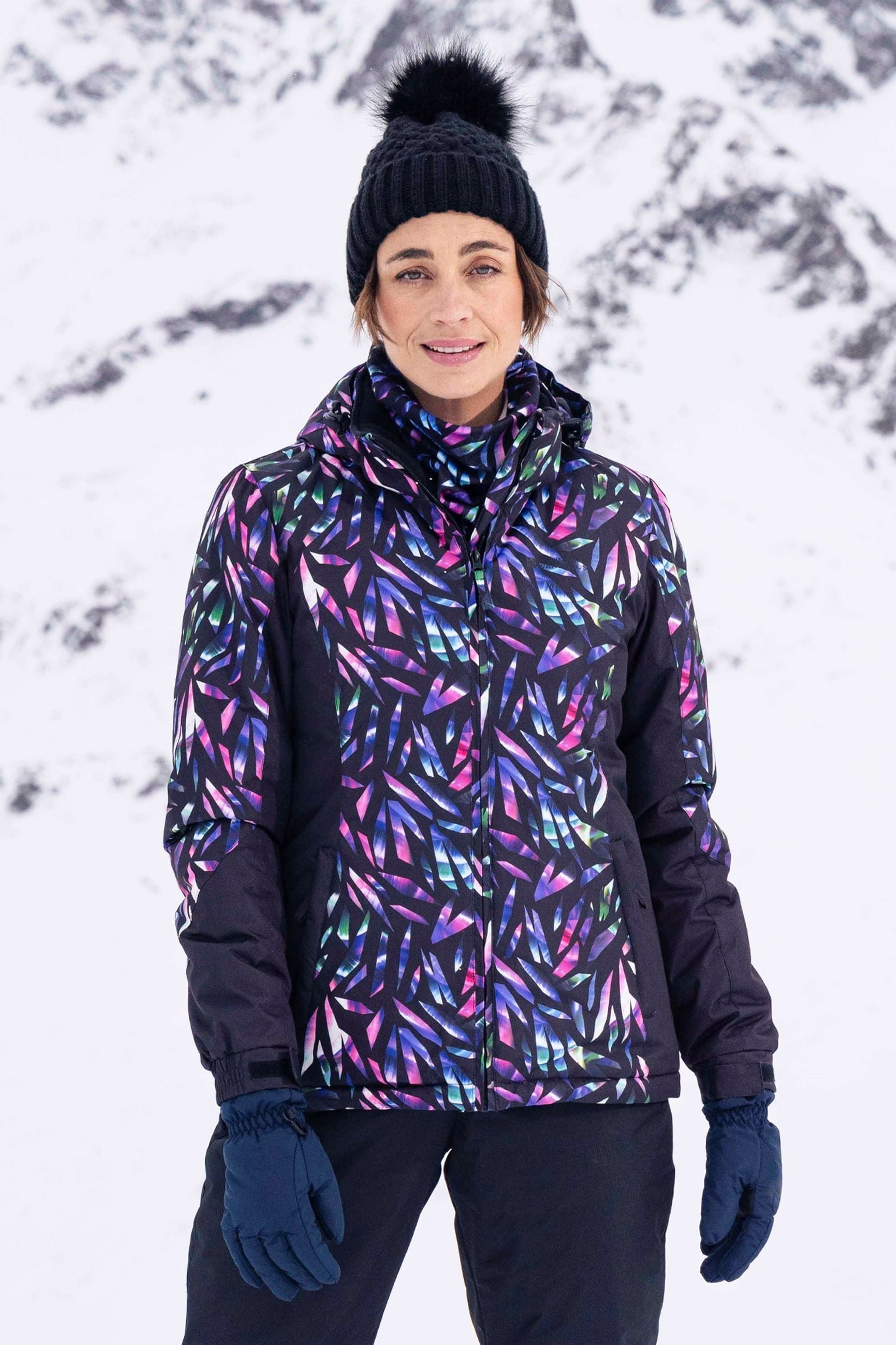 Buy Mountain Warehouse Blue Dawn II Womens Printed Fleece Lined