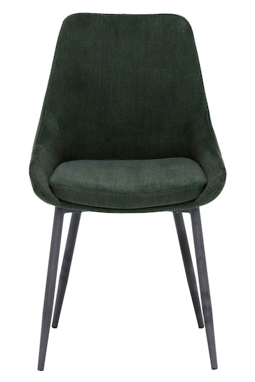 Barker and Stonehouse Green Emmett Cord Fabric Dining Chair