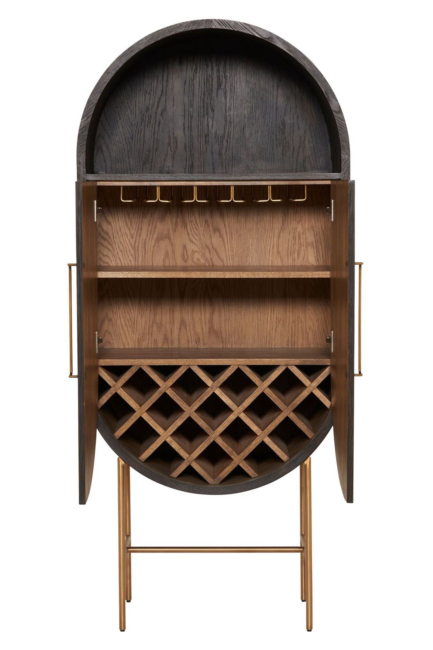 Barker and Stonehouse Brown Betsy Rattan Wine Cabinet