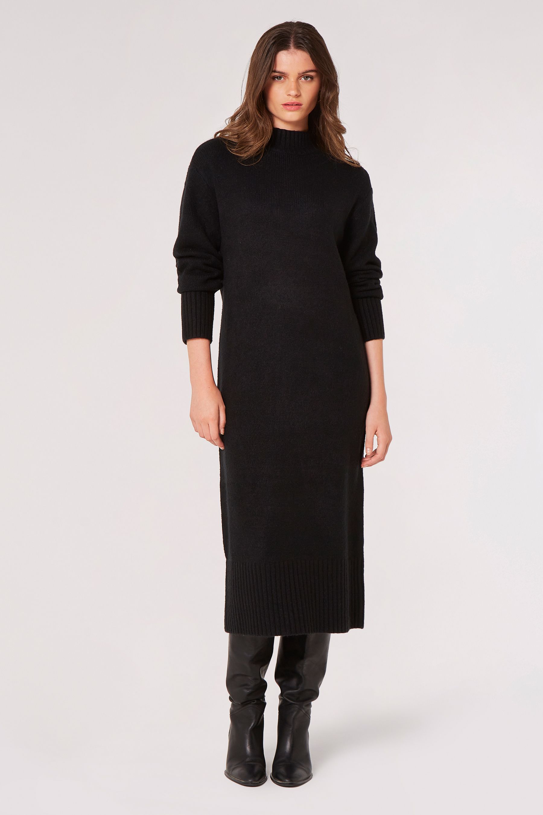 Chunky knit hot sale midi dress