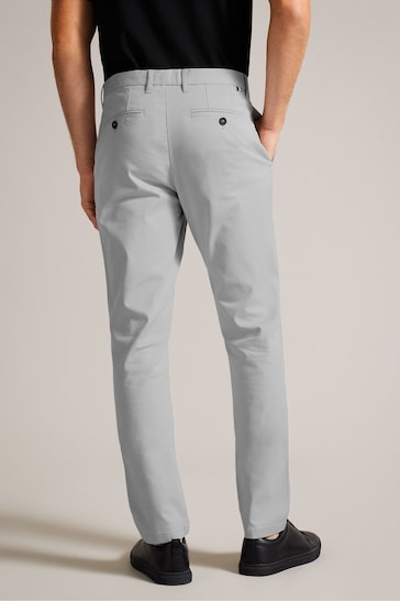 Ted Baker Grey Slim Fit Textured Chino Trousers