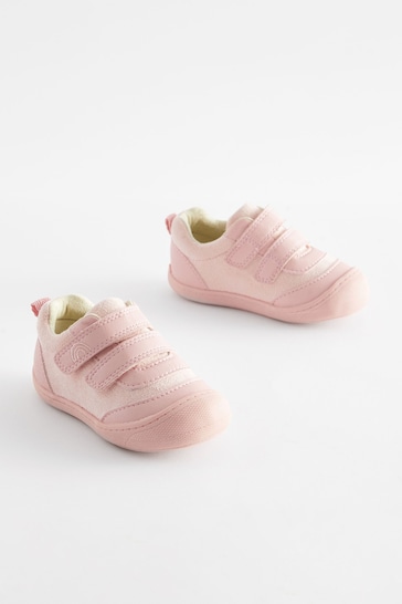 Pink Wide Fit (G) Crawler Trainers