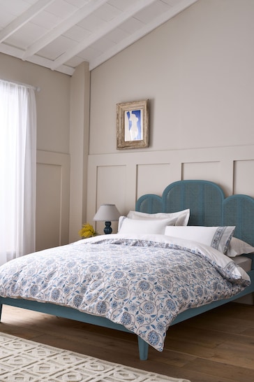 Nina Campbell Blue Palmier Bed