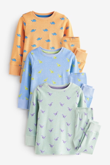 Bright Dinosaurs Snuggle Pyjamas 3 Pack (9mths-12yrs)
