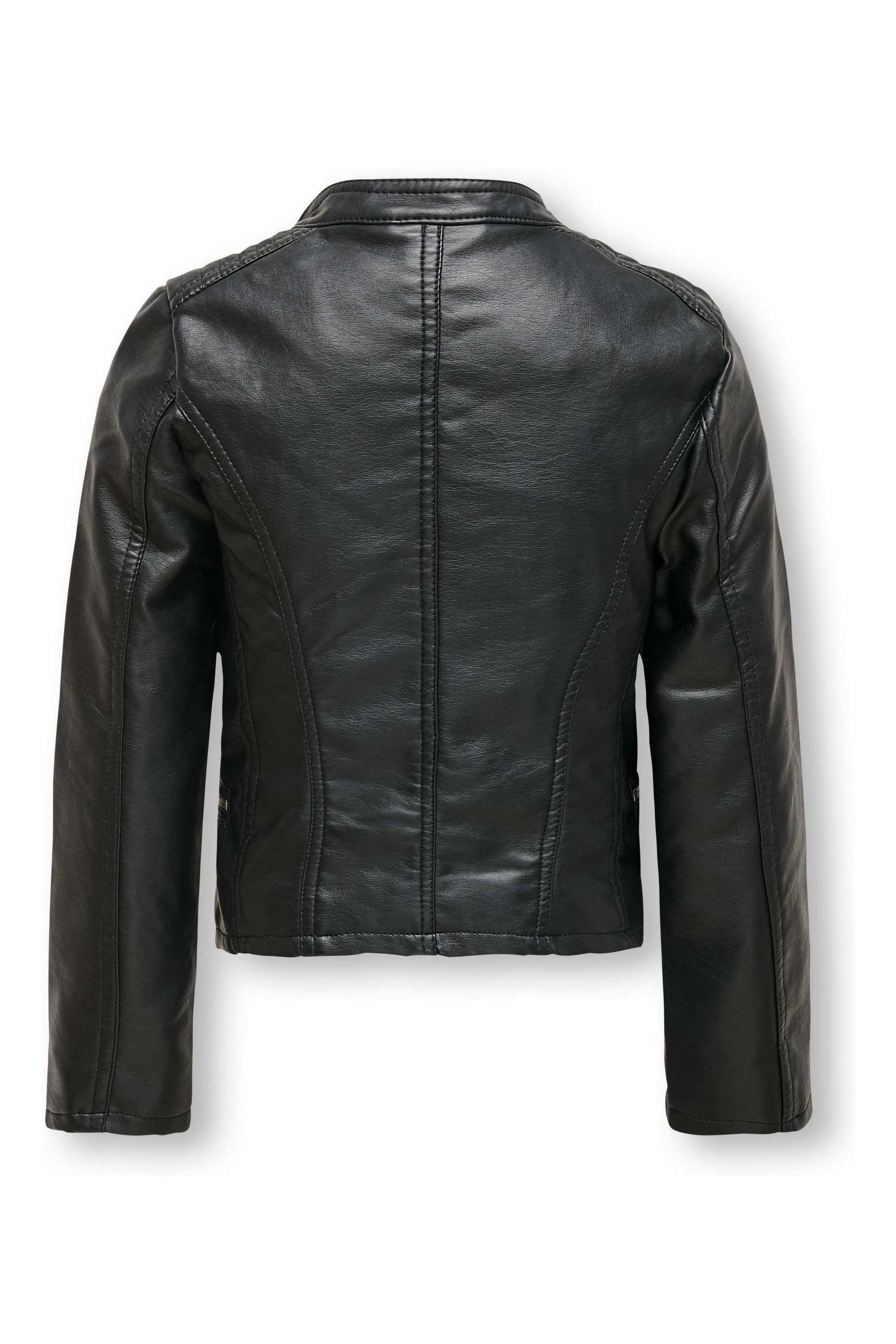 Fake leather top biker jacket mens