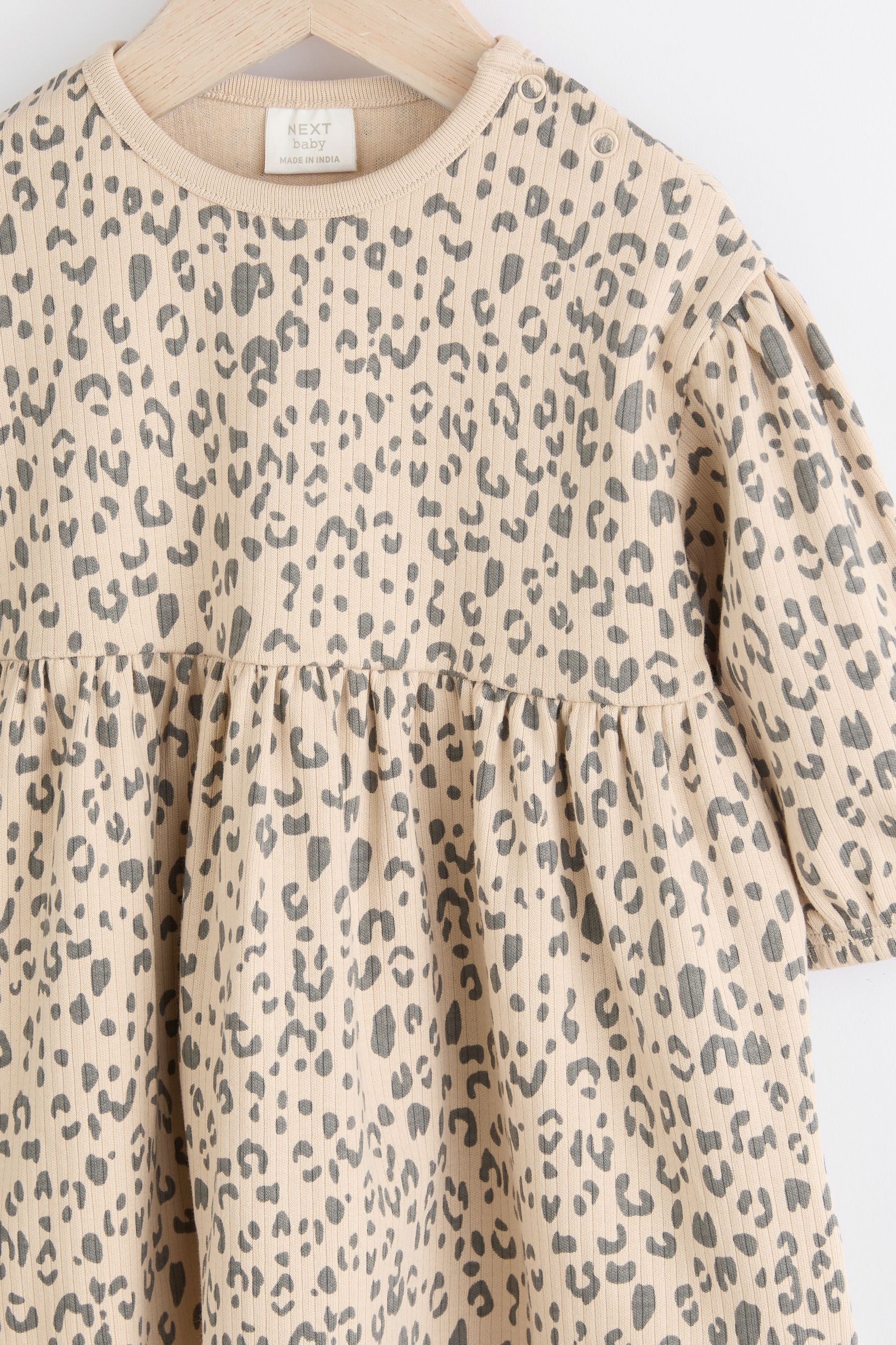 Buy Tan Brown Leopard Print Baby Jersey Dress With Tights 0mths 2yrs from the Next UK online shop