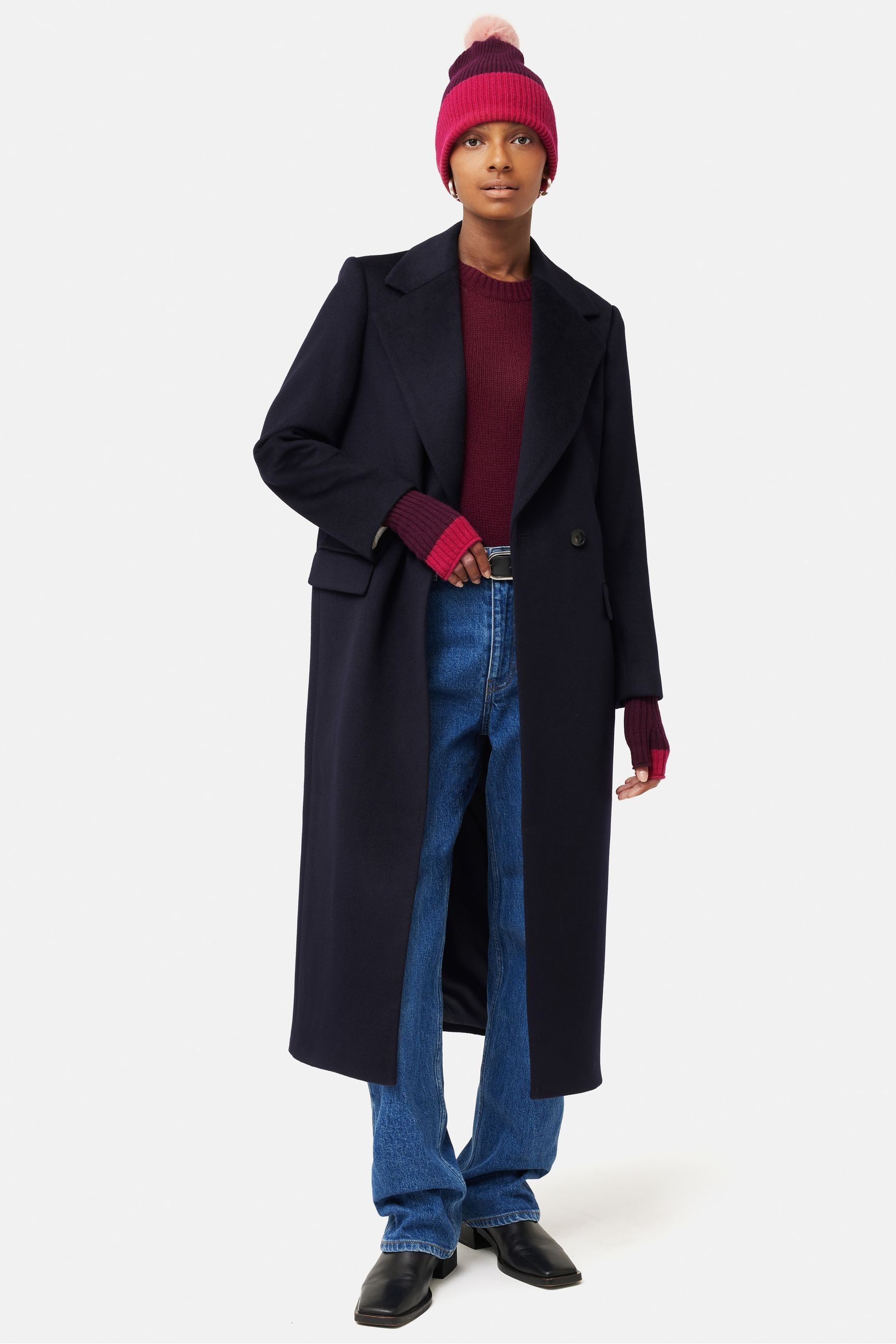 Jigsaw pink coat new arrivals