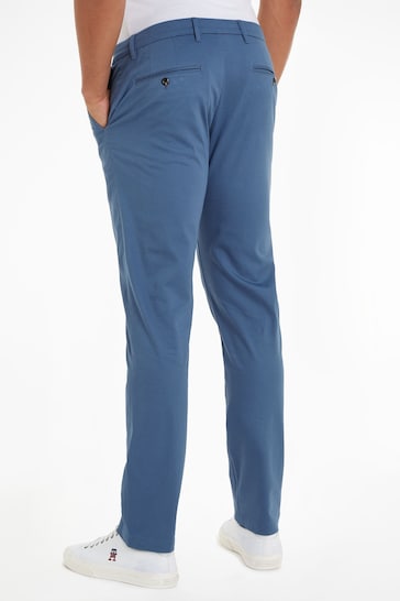 Tommy Hilfiger Blue Denton Structure Chino Trousers