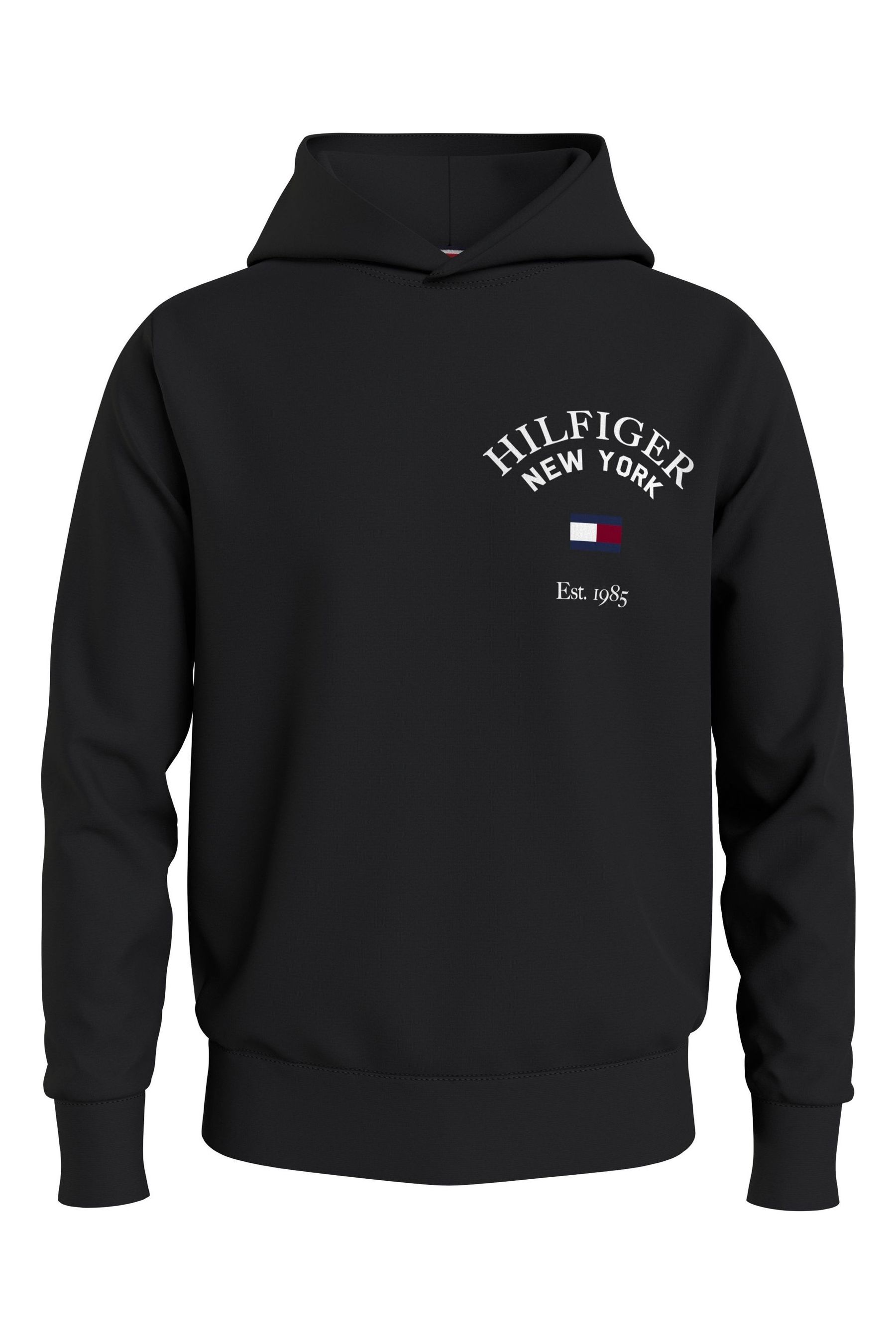 Black hoodie top tommy hilfiger