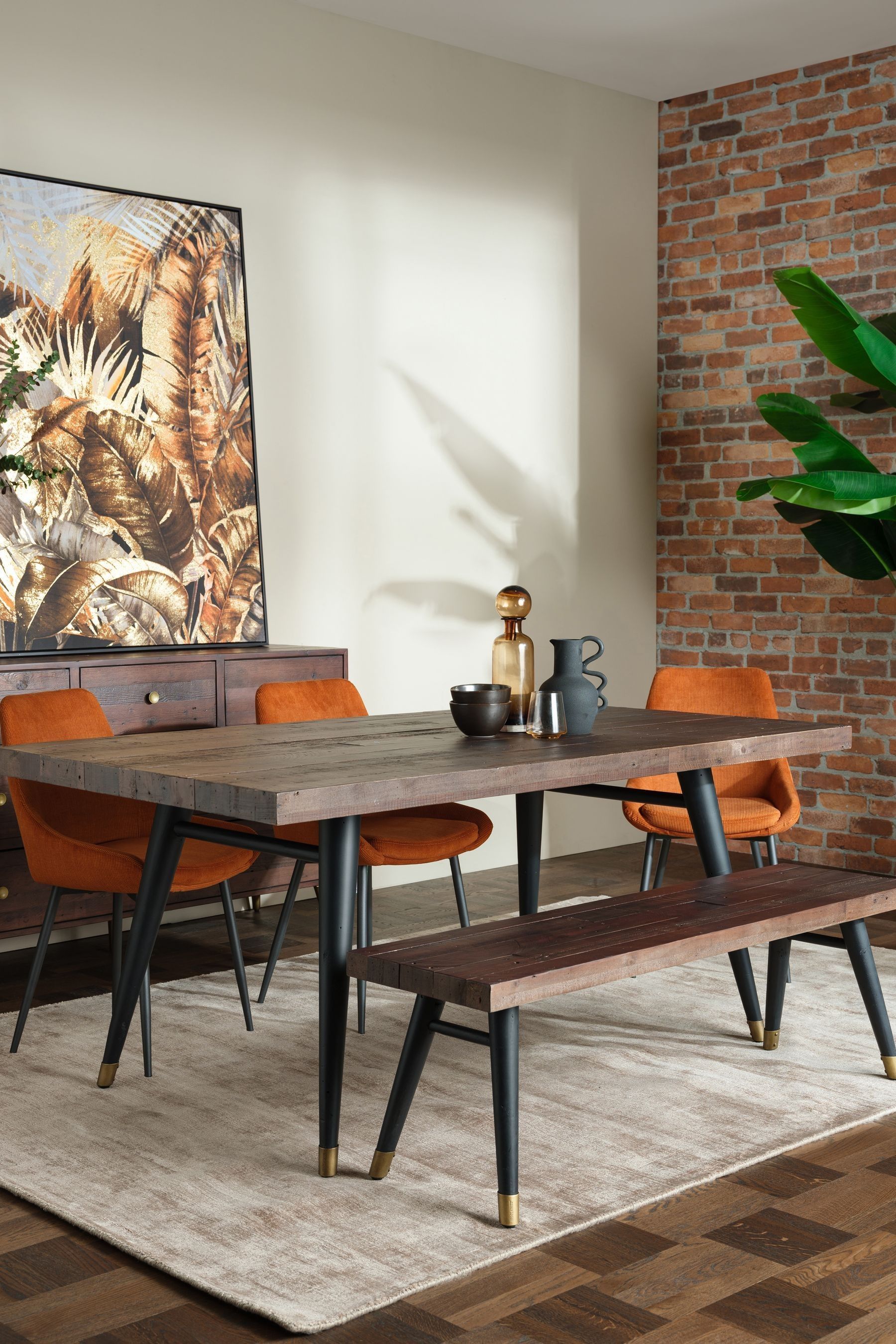 Buy Barker and Stonehouse Brown Modi Reclaimed Wood Dining Table