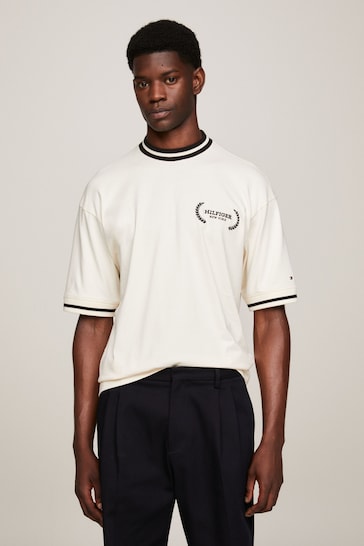 Tommy Hilfiger Tipped Cream T-Shirt