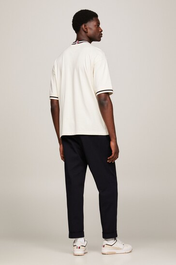 Tommy Hilfiger Tipped Cream T-Shirt