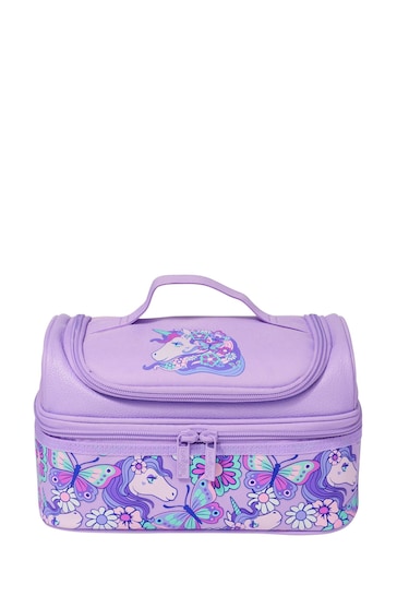 Smiggle Purple Hi There Double Decker Lunchbox