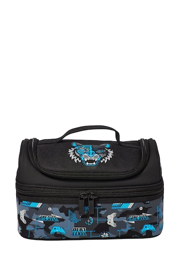 Smiggle Black Hi There Double Decker Lunchbox