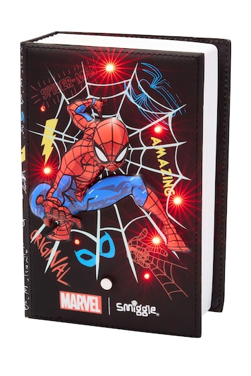 Smiggle Black Spider-Man Light Up Booksafe