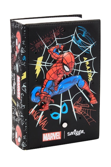 Smiggle Black Spider-Man Light Up Booksafe
